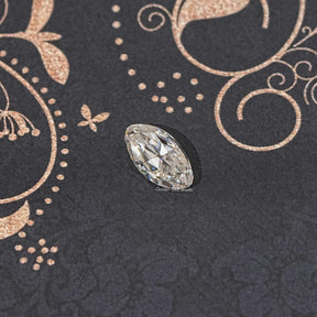 Off White Old Mine Moval Loose Moissanite Stone