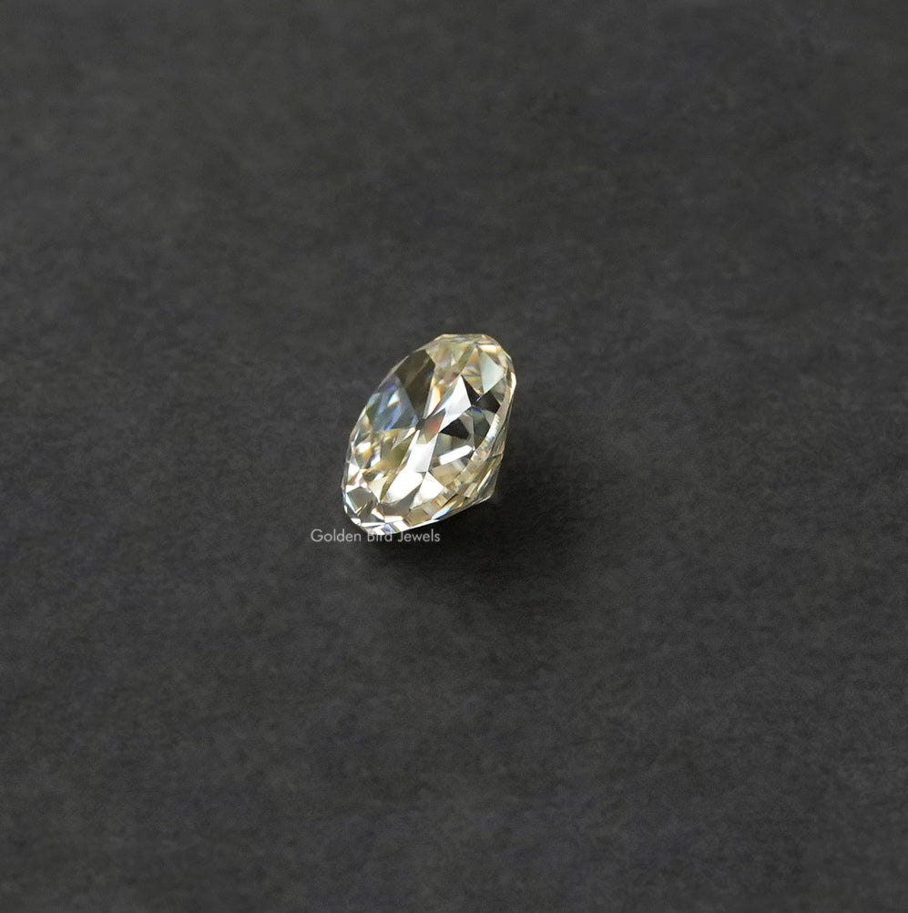 Cross View Of Moissanite Old Mine Oval Loose Stone