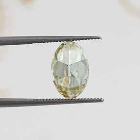 Yellow Old Mine Oval Loose Moissanite