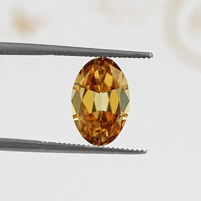 Champagne Old Mine Oval Cut Loose Moissanite