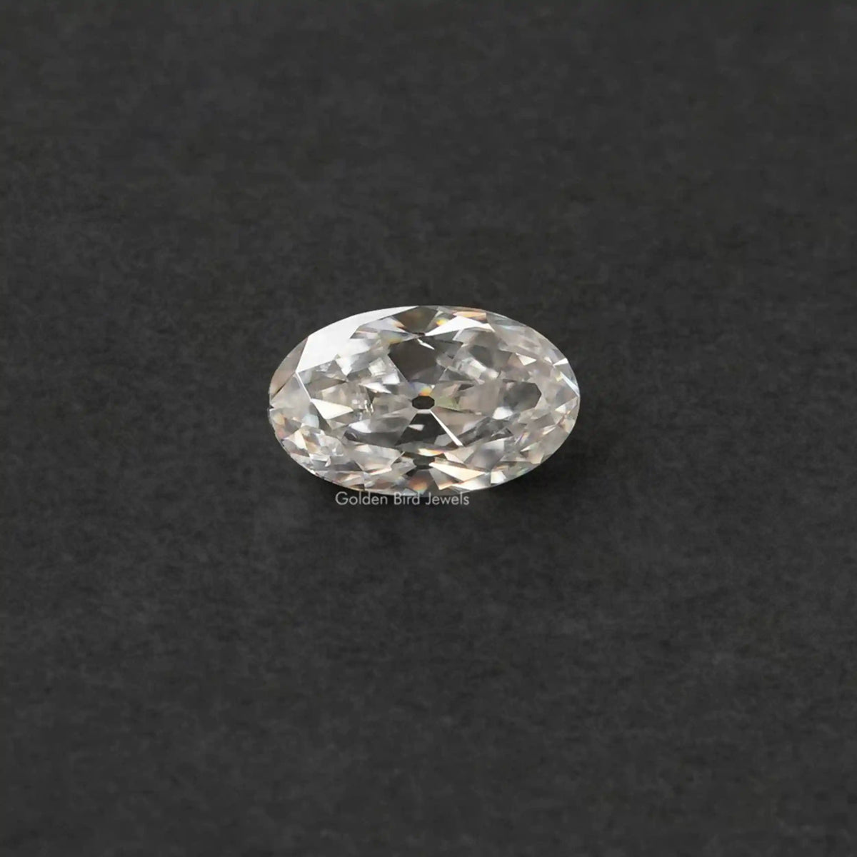 [Front view of 2.50 carat old mine oval cut loose stone]-[Golden Bird Jewels]