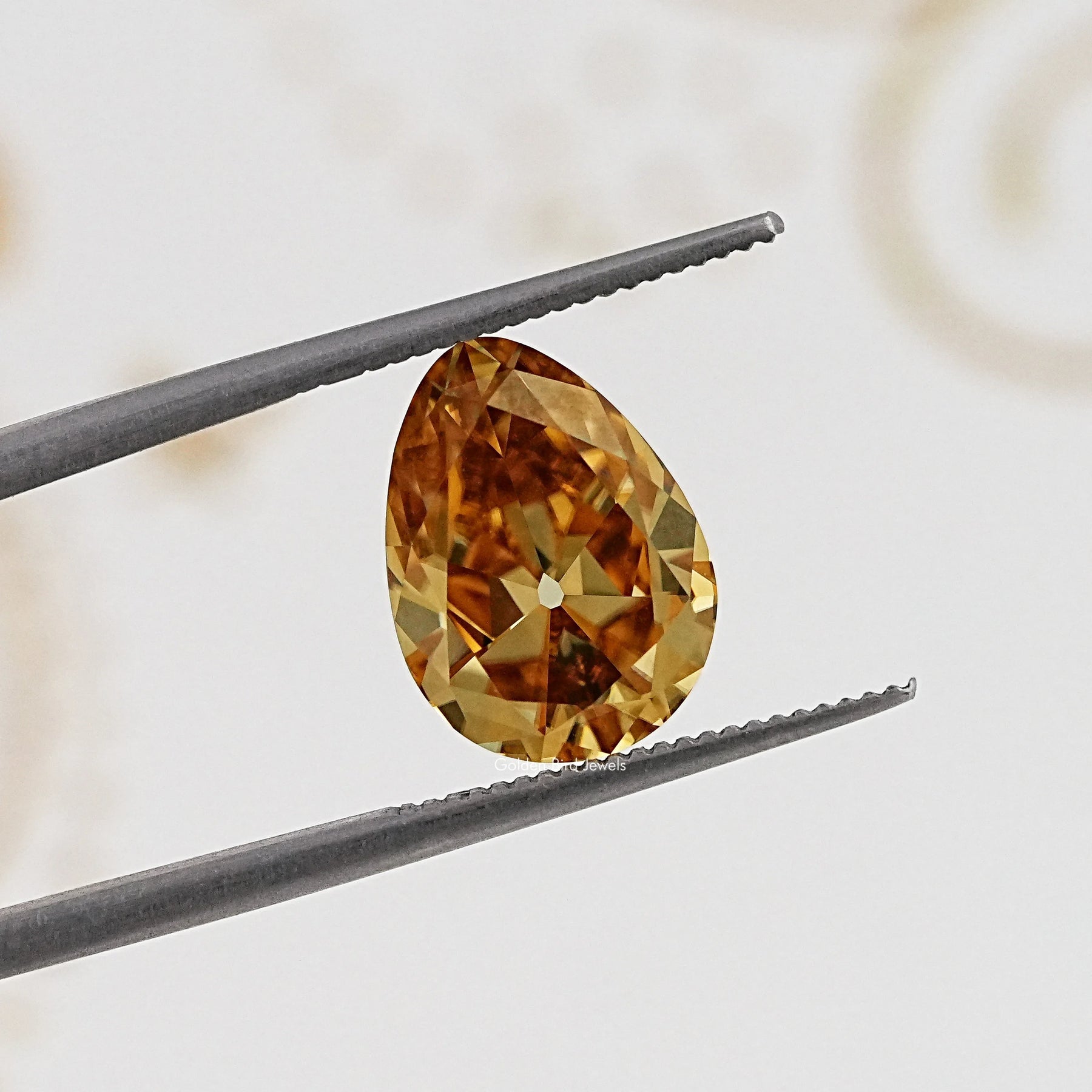 Champagne Old Mine Pear Cut Loose Moissanite