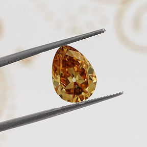 Champagne Old Mine Pear Cut Loose Moissanite