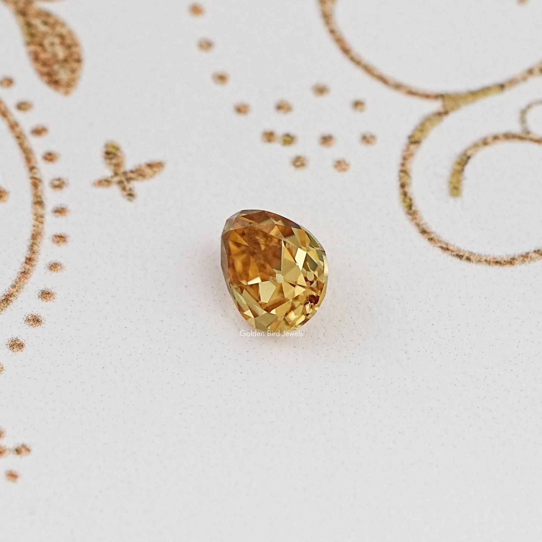 Champagne Old Mine Pear Cut Loose Moissanite