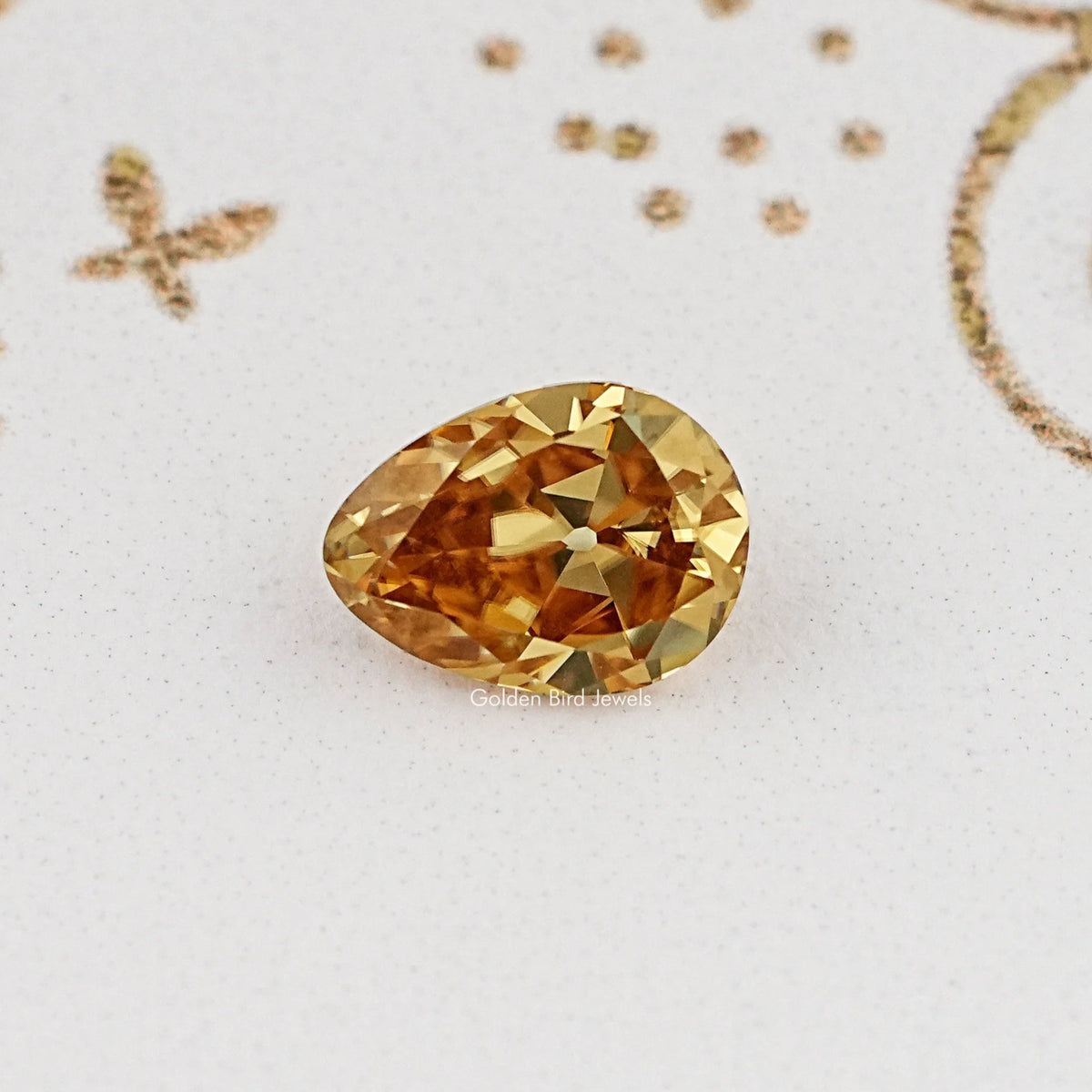 Champagne Old Mine Pear Cut Loose Moissanite