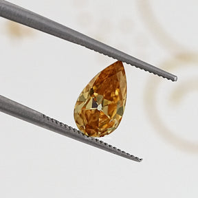 Champagne Old Mine Pear Cut Loose Moissanite