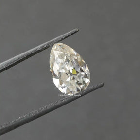 Tweezer view of Pear Shaped Loose Moissanite Stone