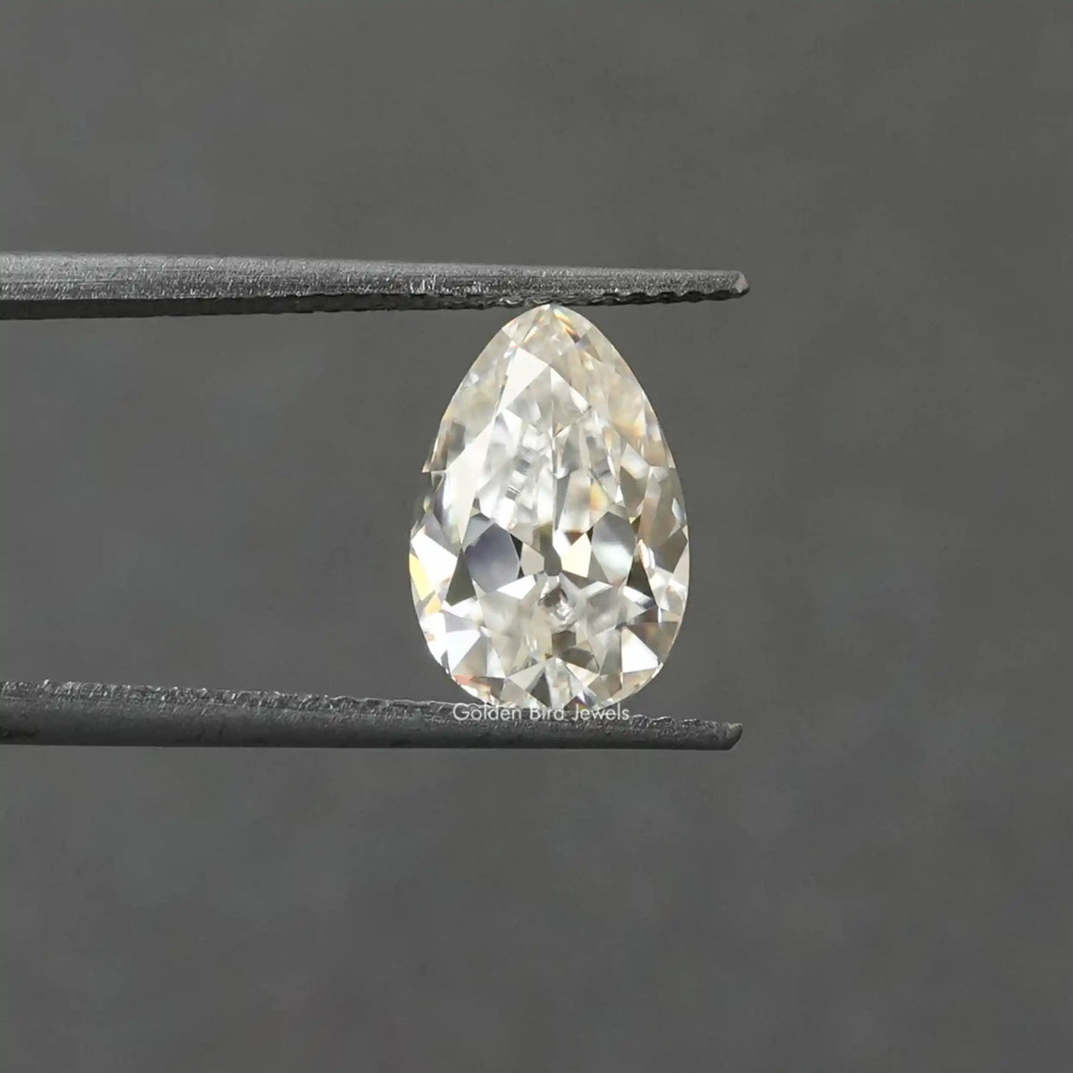View of Old Mine Pear Shaped Loose Moissanite
