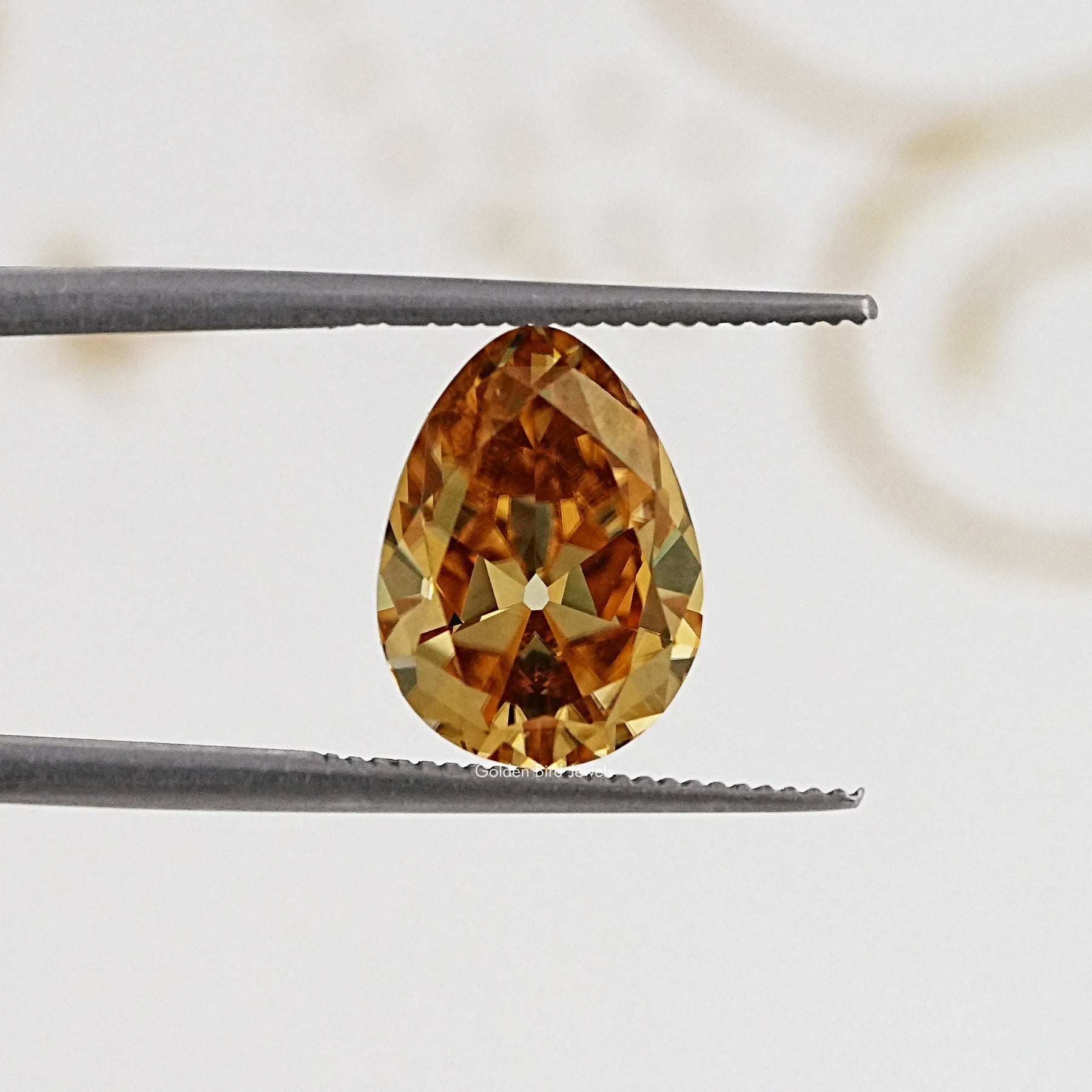 Champagne Old Mine Pear Cut Loose Moissanite