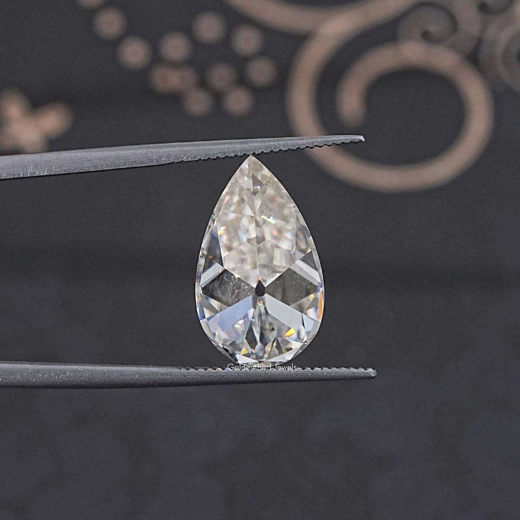 Old Mine Pear Cut Moissanite Loose Stone