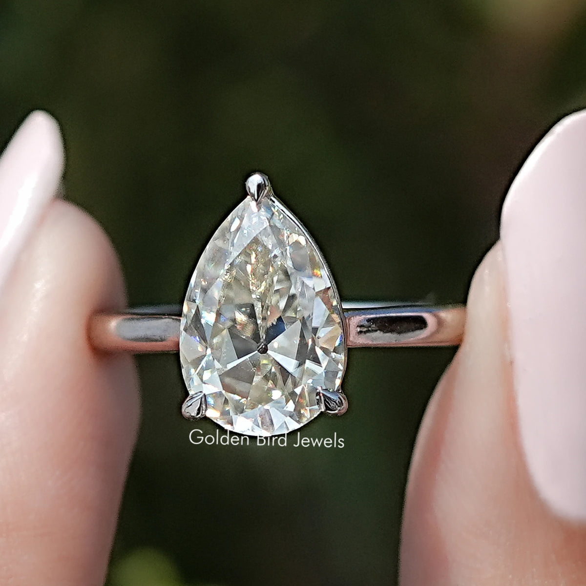 5.00CT Pear Cut Moissanite Solitaire Wedding Engagement Ring 925 Sterling Silver 5.00CT Pear Cut Moissanite Solitaire Wedding Engagement Ring 925 Sterling Silver