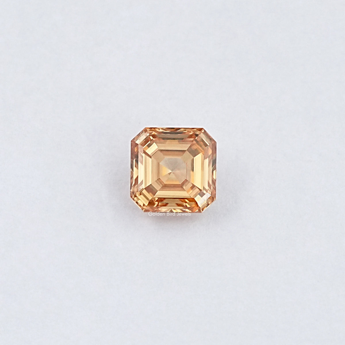 View of Orange Moissanite loose stone 