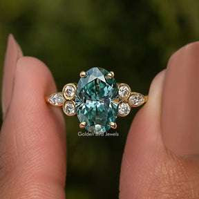 Oval And Marquise Cut Moissanite Proposal Ring