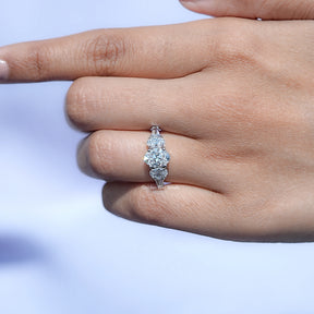 Oval And Tapered Baguette Diamond Five Stone Ring