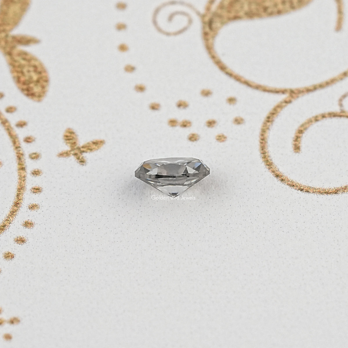 Gray Oval Cut Loose Moissanite Stone
