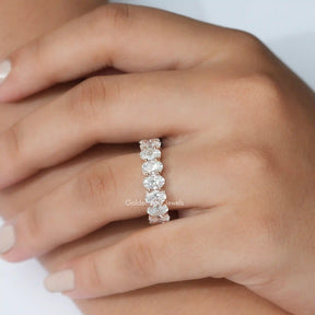 [This bridal wedding bridal eternity band crafted with oval cut stones]