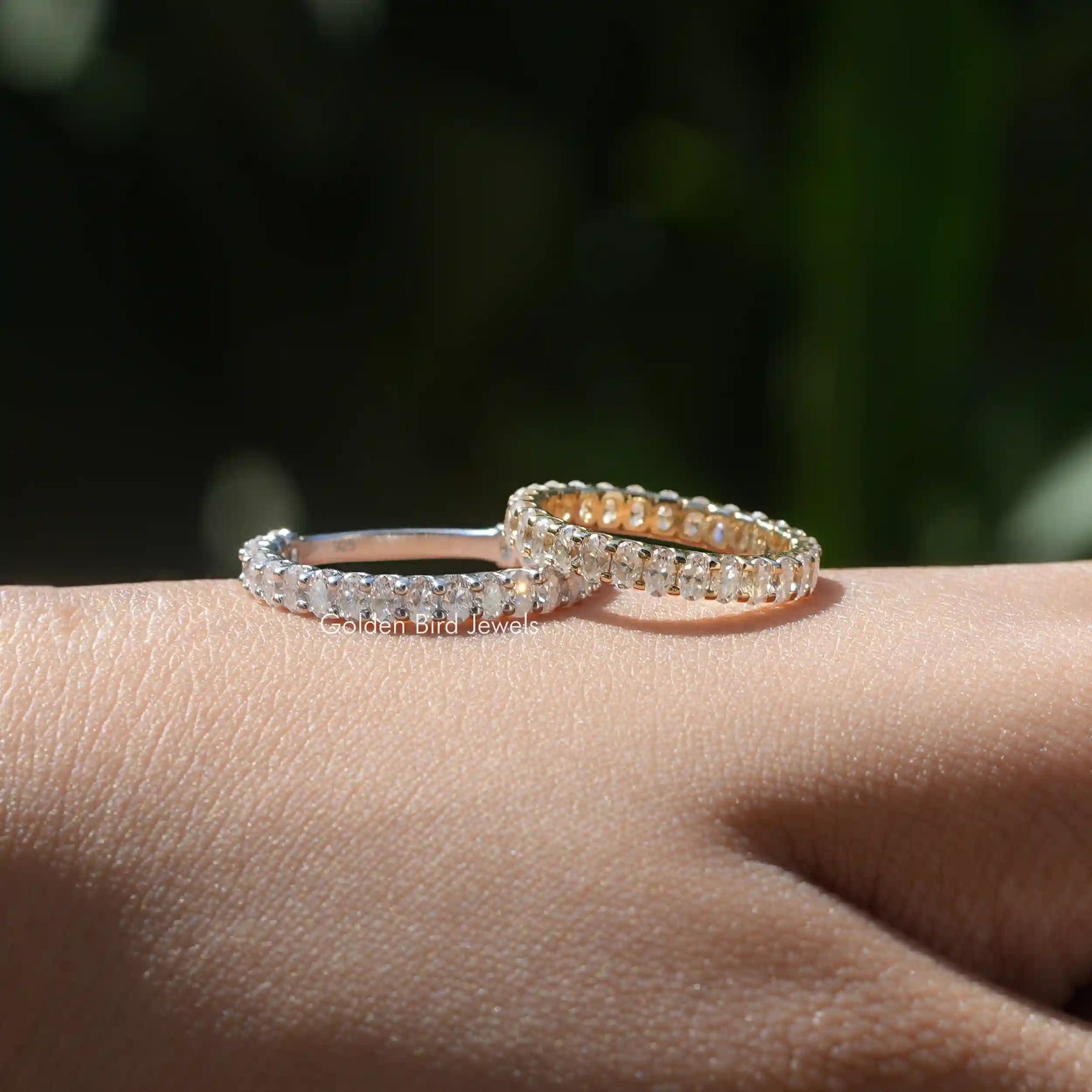 [This wedding matching band crafted in prong setting]-[Golden Bird Jewels]