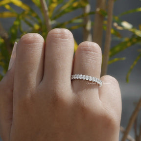 [Oval Cut Moissanite Eternity Band]-[Golden Bird Jewels]