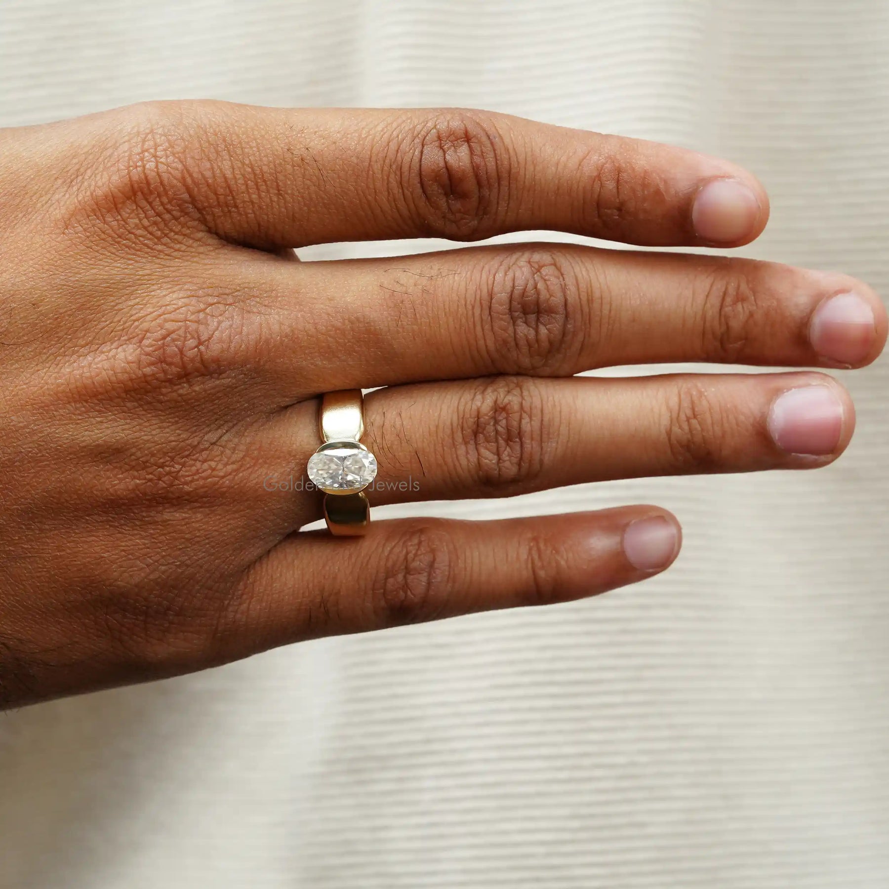 Oval Moissanite Solitaire Ring