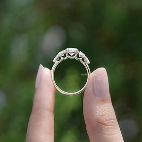 Oval Cut Lab Grown Diamond Five Stone Ring