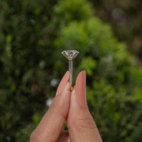 Oval Shape Lab Diamond Solitaire Engagement Ring