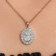 Oval Shaped Moissanite Halo Pendant