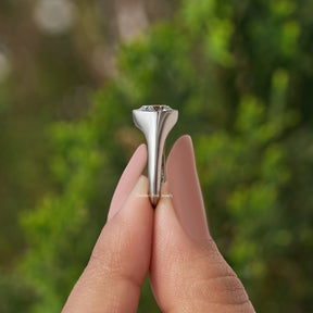 Pear Cut Lab Grown Bezel Set Engagement Ring