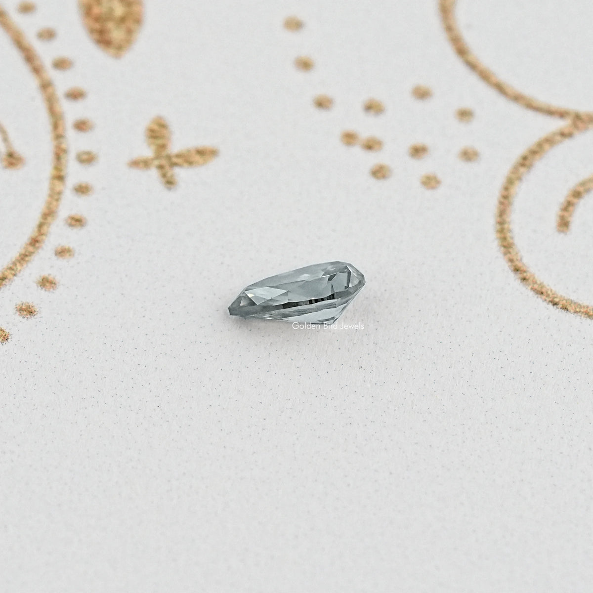 Gray Pear Cut Loose Moissanite Stone