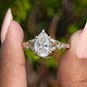 Pear Cut Moissanite Accent Engagement Ring