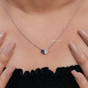 Pear Shaped Gemstone Toi Et Moi Pendant