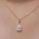 Lab Diamond Pear Cut Solitaire Pendant