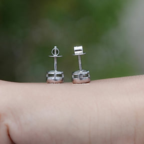 Pear Shaped Lab Diamond Bezel Set Stud Earrings