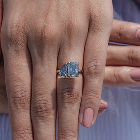 Pear and Radiant Cut Toi Et Moi Moissanite Ring