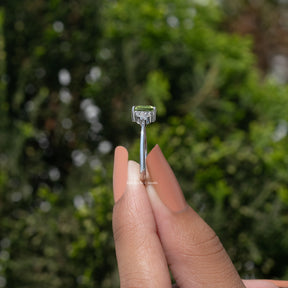 Peridot Green Emerald Gemstone Ring