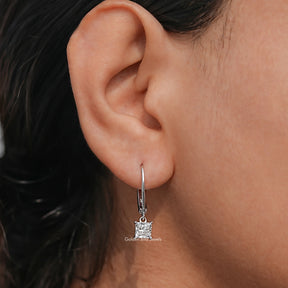 Princess Cut Lab Diamond Drop Earrings