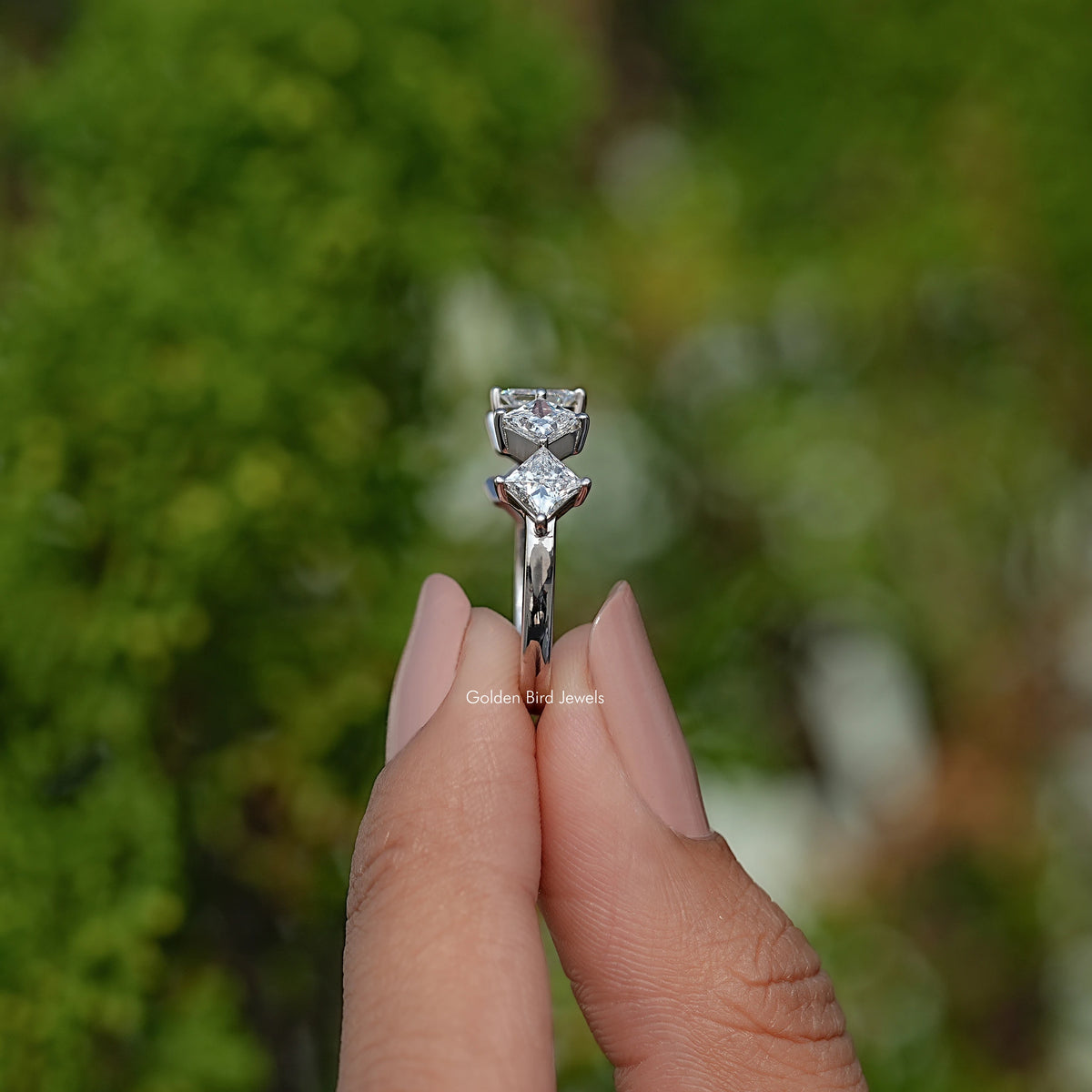 Princess Cut Lab Diamond Five Stone Ring