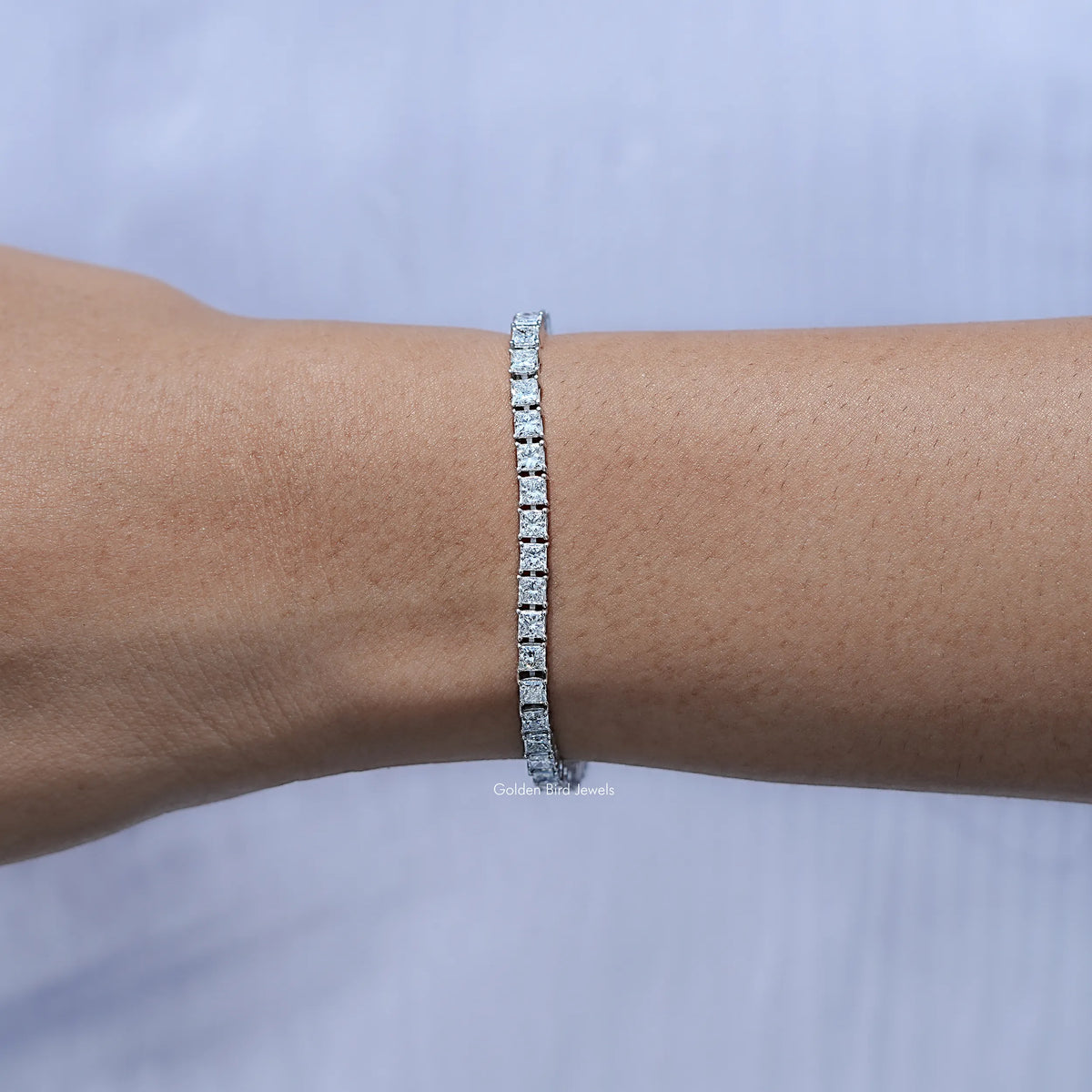 Princess Cut Lab Diamond Tennis Bracelet