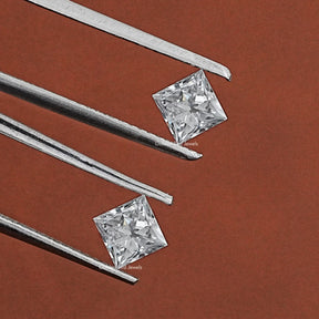 Matching Pair Of Princess Cut Diamonds