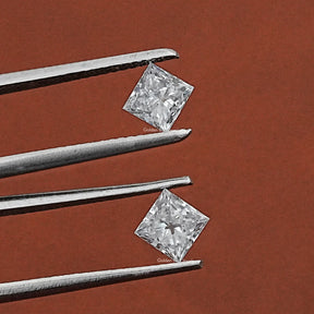 View Of Princess Shaped Lab Grown Diamonds