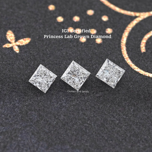 IGI Certified Princess Cut Loose Lab Diamond