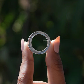 [Colorless Princess Cut Eternity Band]-[Golden Bird Jewels]