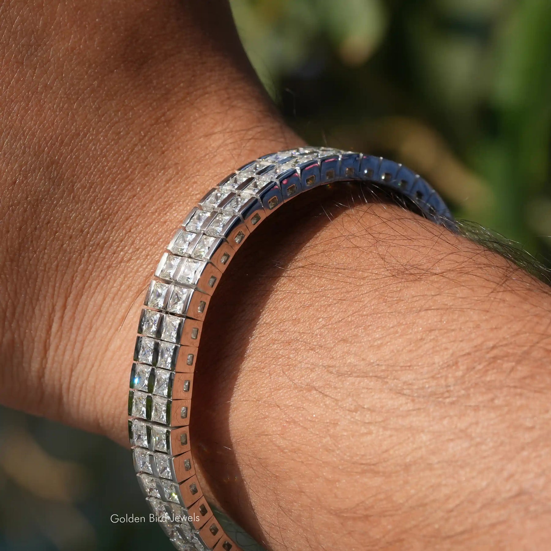 Mens moissanite bracelet discount