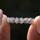 Round Cut Lab Diamond Eternity Wedding Band