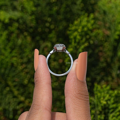 Old Mine Radiant Cut Moissanite Solitaire Ring