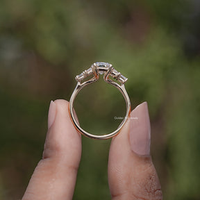 Radiant And Baguette Lab Diamond Five Stone Ring