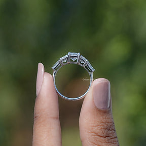 Radiant Cut Lab Diamond Five Stone Ring