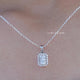 Radiant Cut Lab Diamond Halo Pendant