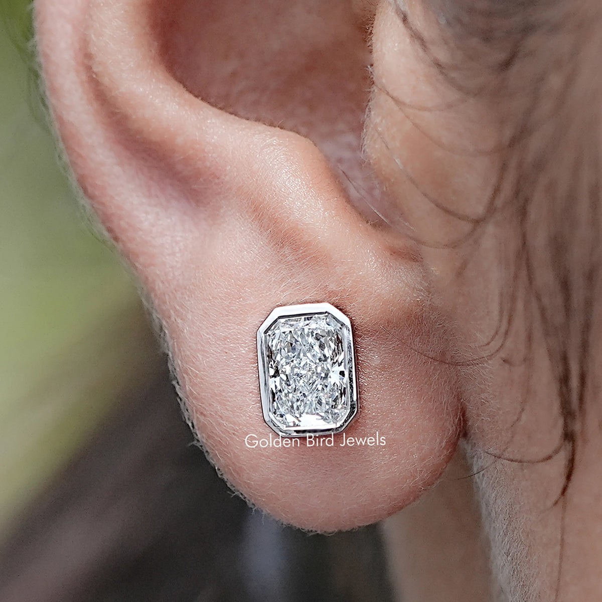 Radiant Cut Lab Grown Diamond Stud Earrings
