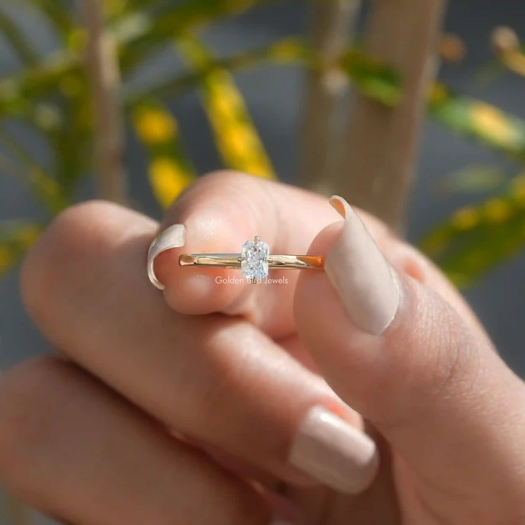 [1 Carat Radiant Cut Lab-Grown Engagement Ring]-[Golden Bird Jewels]