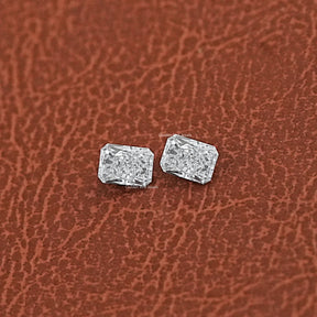 View of Radiant Cut Loose Lab Diamond In Colorless